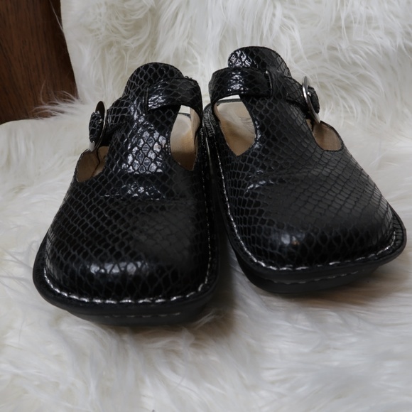 Alegria ALG-701 Slip On Comfort Mules Clogs Black - Picture 5 of 8